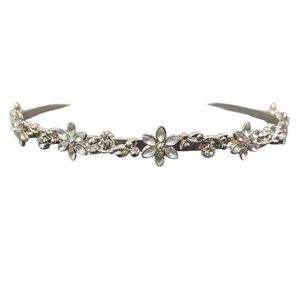Elegant Silver Floral Headband